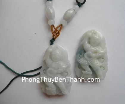 Mặt đeo cổ Phật Di Lặc vân xanh (27.3g) S6627-S4-2675