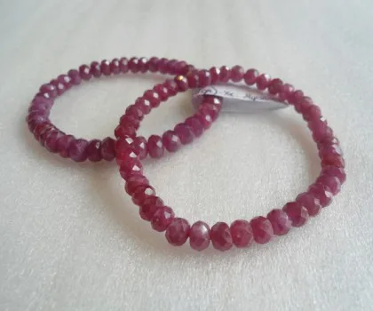 Vòng tay Ruby (hồng bảo hạt mài vát) - 41 hạt S6162-S1-23306