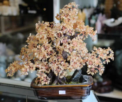 Cây tài lộc kiểu mới pháo hoa thạch anh tím (trung) KC070