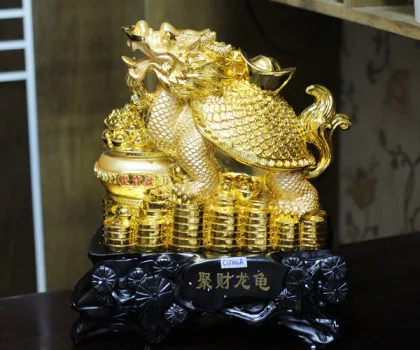 Rùa đầu rồng khủng trên đống vàng - Tụ tài long quy FC086A