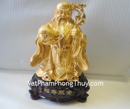 Tam đa phước lộc thọ vàng kim sa lớn - Lộc Tinh LN110-2